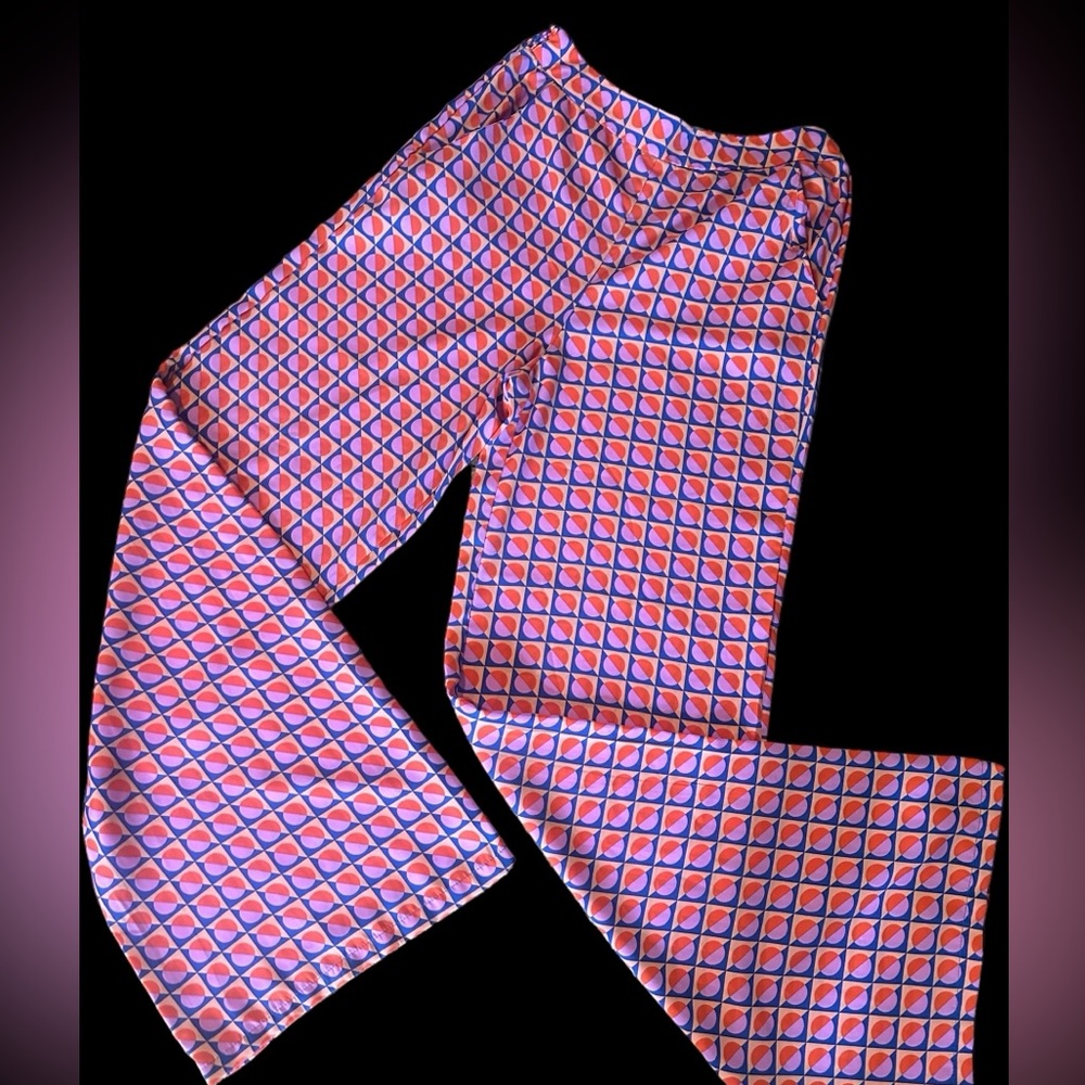 GB Pull On Junior Colorful Wide Leg Pants Size M